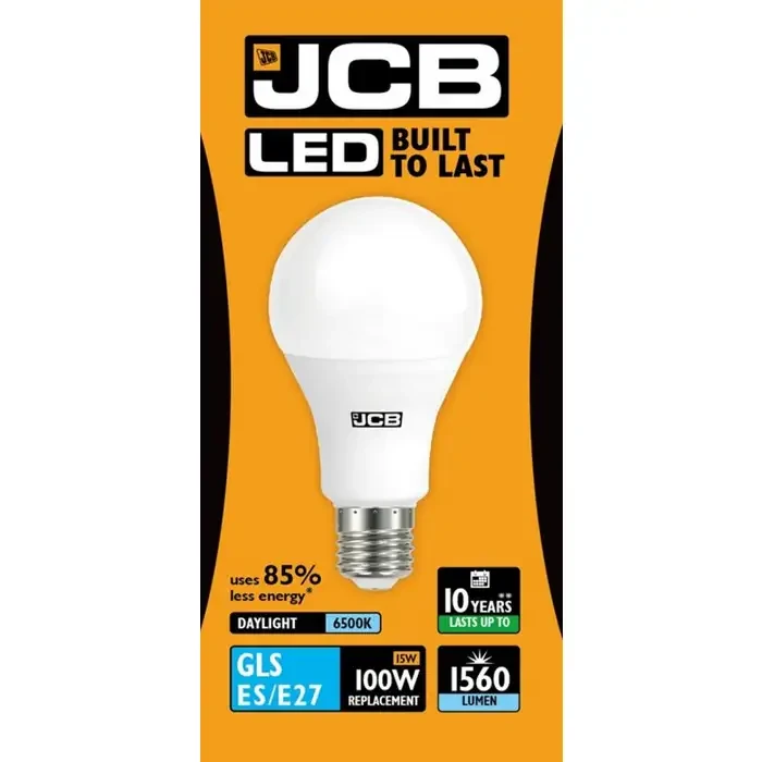 JCB 15w LED GLS Opal E27 6500K - S10996